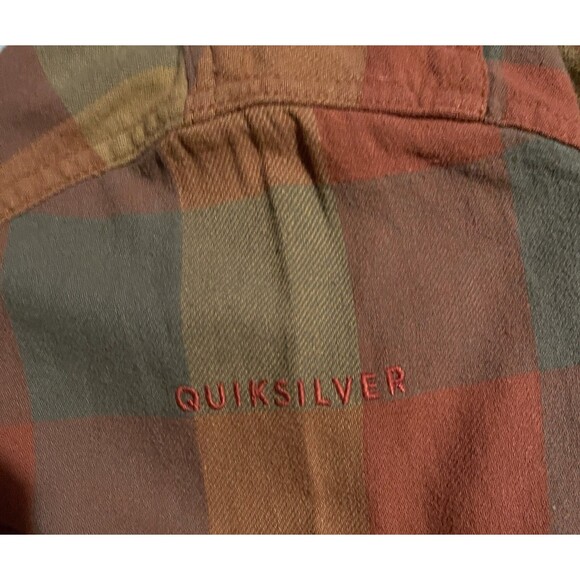 NWT QUICKSILVER Motherfly Flannel Multi Colr Button Down Plaid Shirt Shacket XXL - Picture 7 of 10